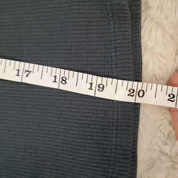 Tavi Renew Waffle Knit Crop Long Balloon Sleeve Forest Green Large - Picture 8 of 11